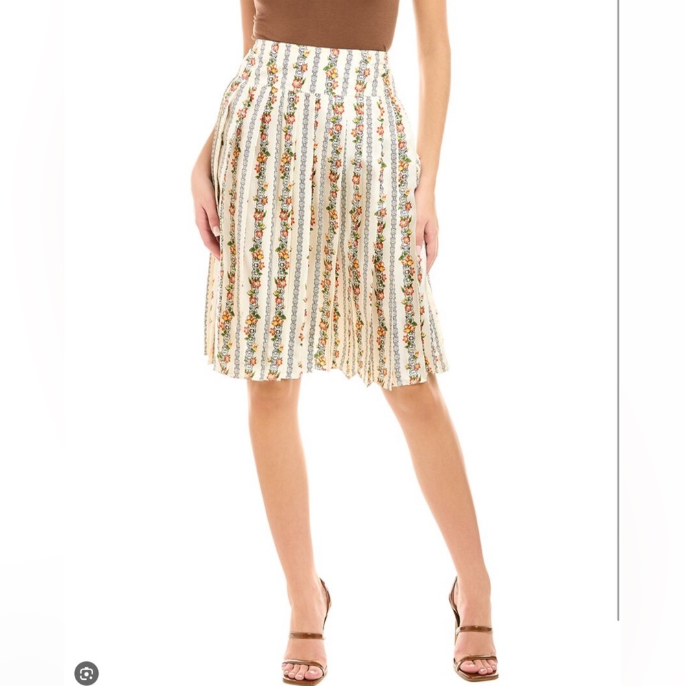 TORY BURCH Carmine Silk Skirt